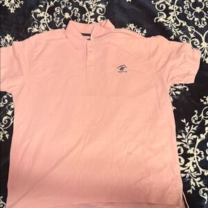 Beverly Hills Polo Club Men's Pink Polo Shirt